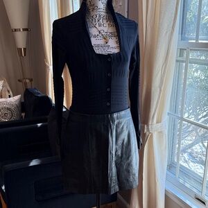 wild fable Black Leather Skirt